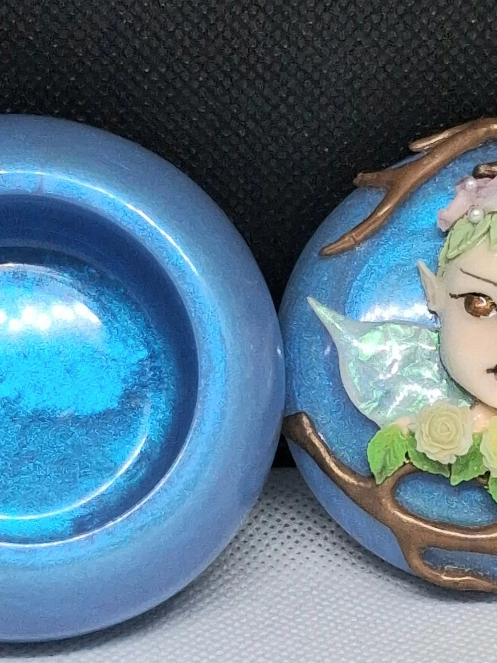 Handmade Fairy Face Votive/Trinket Box